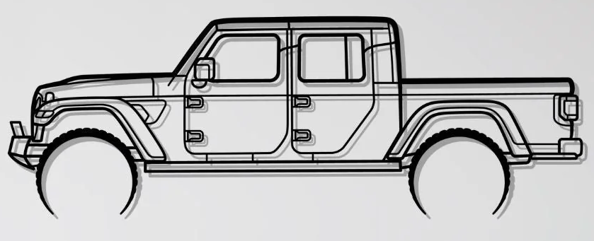 Jeep Gladiator Steel Wall Art