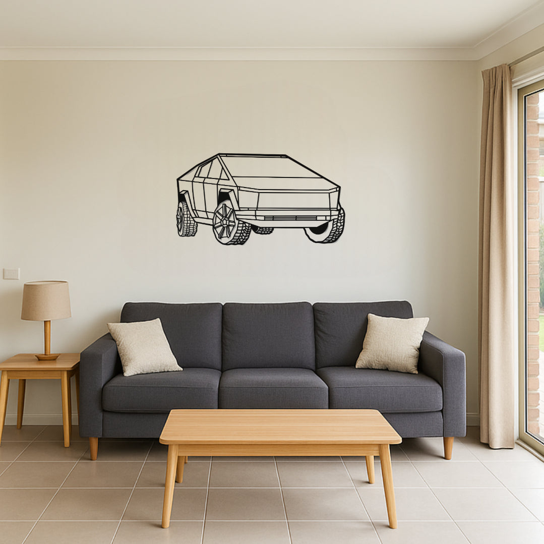 Tesla Cybertruck Steel Wall Art