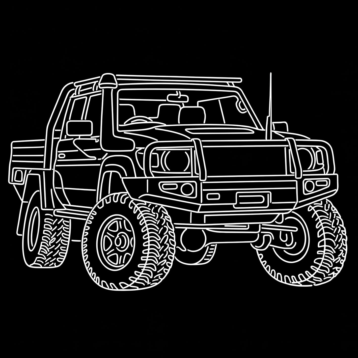 4WD LED Wireless Phone Charger Bamboo Fast Charge Pad LC79, FJ40 & Patrol Designs