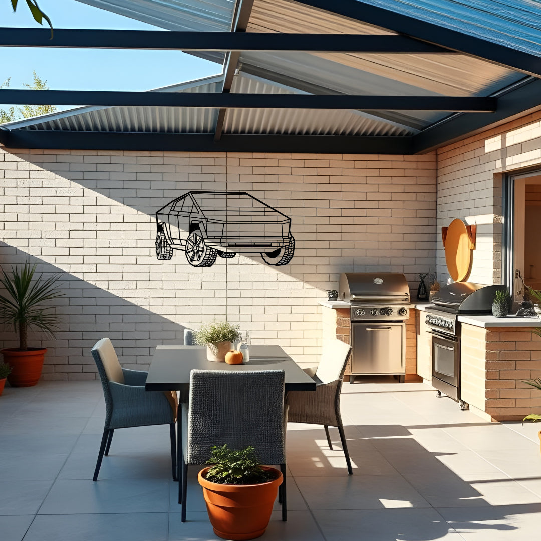 Tesla Cybertruck Steel Wall Art